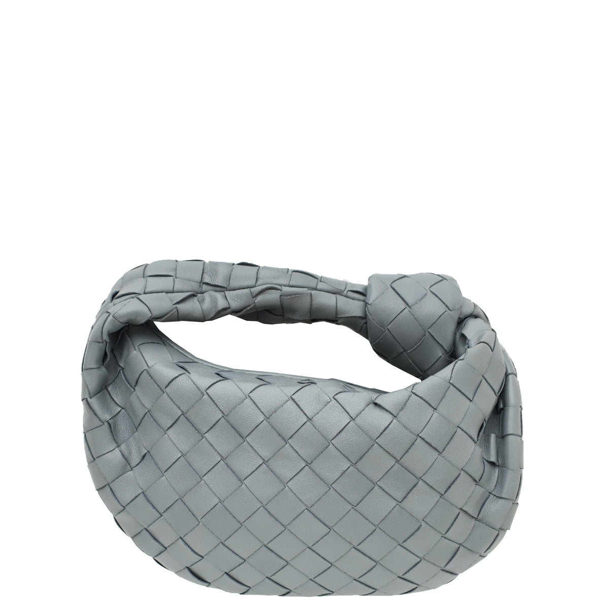 Bottega Veneta Grey Intrecciato Nappa Mini Jodie Bag-Bottega Veneta-THE CLOSET