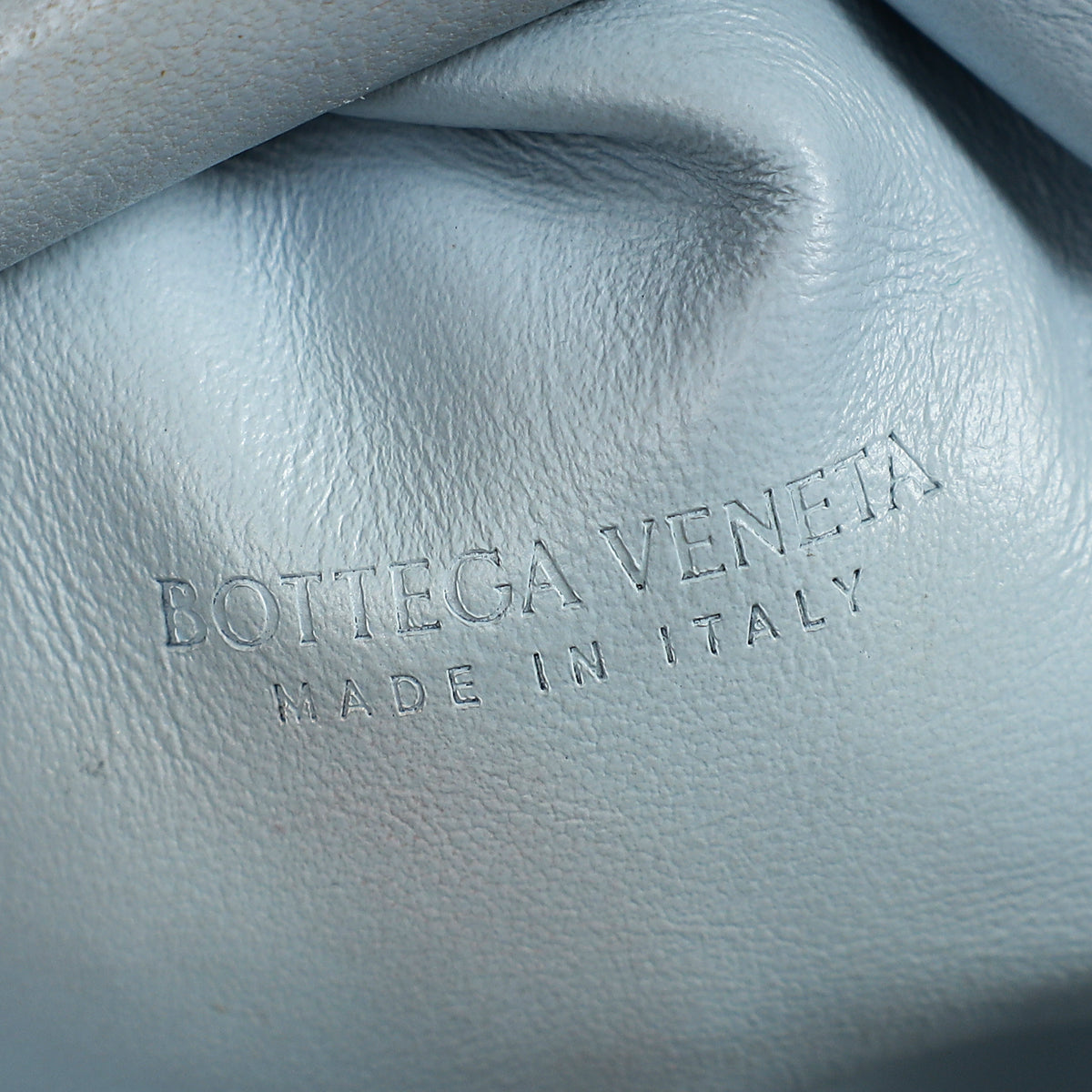 Bottega Veneta Light Blue Curly Raffia Mini Pouch Bag-Bottega Veneta-THE CLOSET