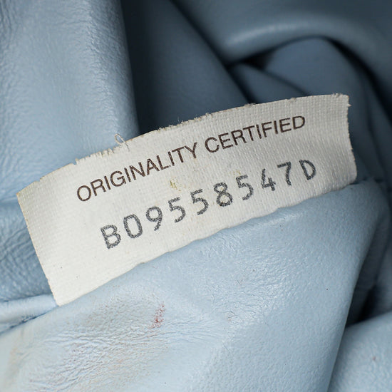 Bottega Veneta Light Blue Curly Raffia Mini Pouch Bag-Bottega Veneta-THE CLOSET