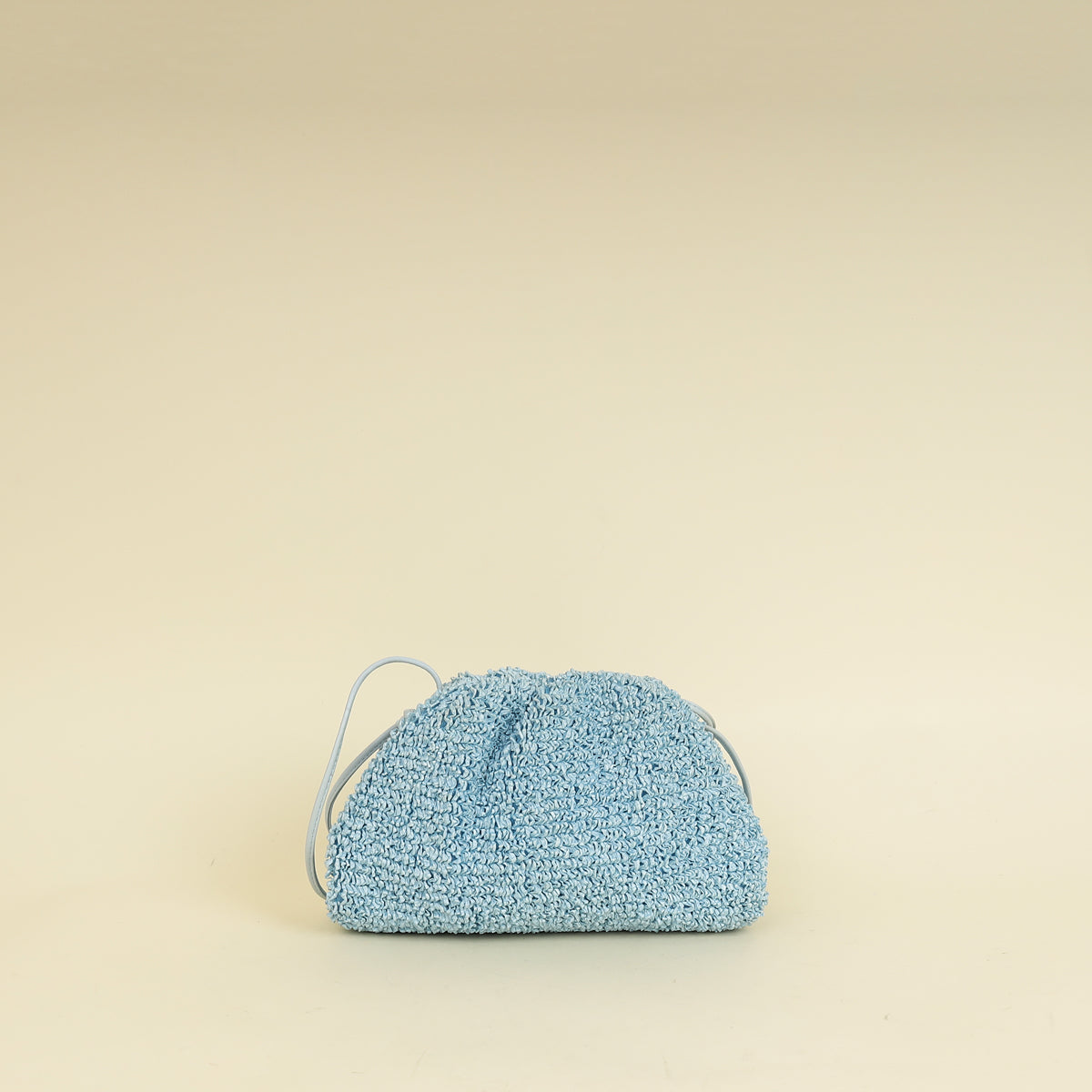 Bottega Veneta Light Blue Curly Raffia Mini Pouch Bag – THE
