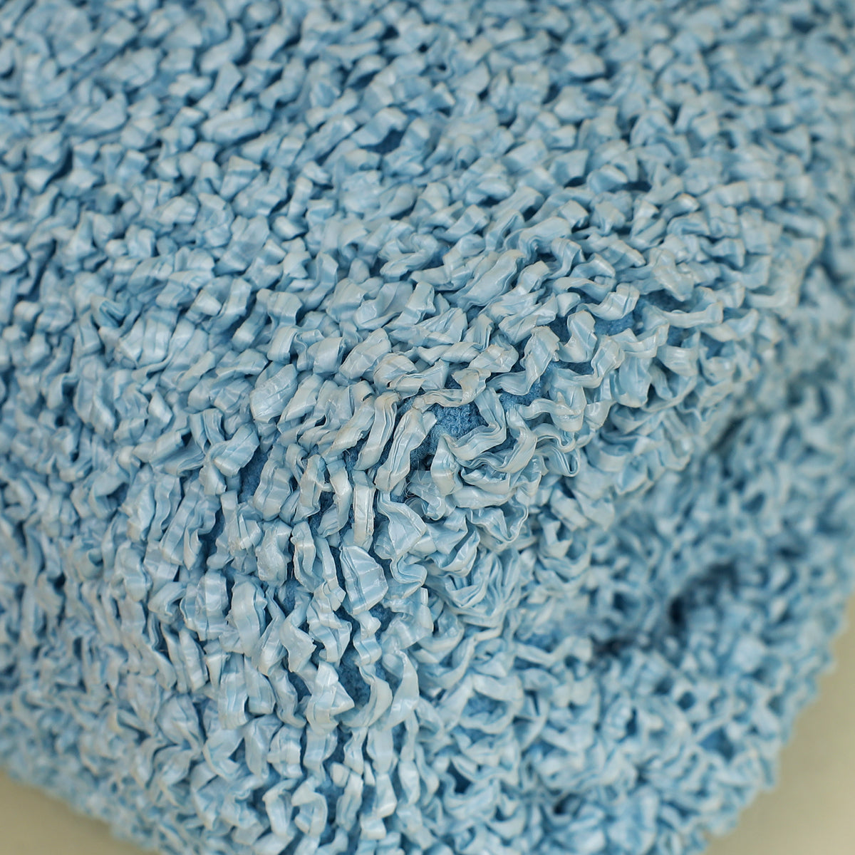 Bottega Veneta Light Blue Curly Raffia Mini Pouch Bag-Bottega Veneta-THE CLOSET