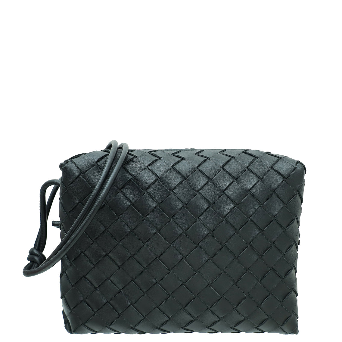Bottega Veneta Black Intrecciato Nappa Loop Camera Small Bag-Bottega Veneta-THE CLOSET