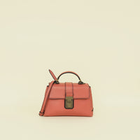 Bottega Veneta Coral Orange Mini Piazza Top Handle Bag