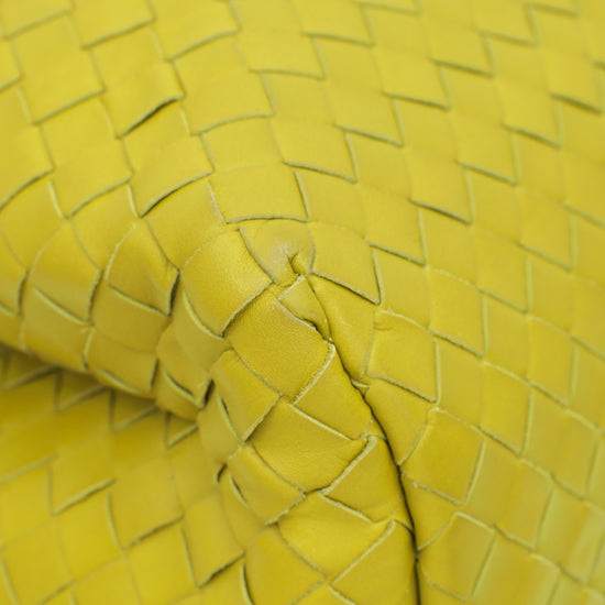 Bottega Veneta Lime Intrecciato Nappa Roma Bag