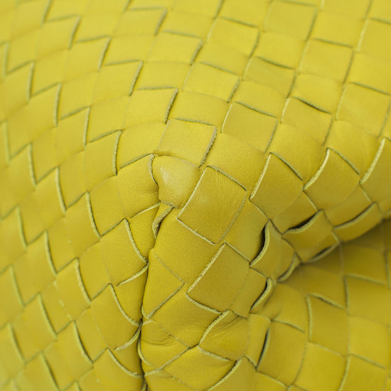 Bottega Veneta Lime Intrecciato Nappa Roma Bag