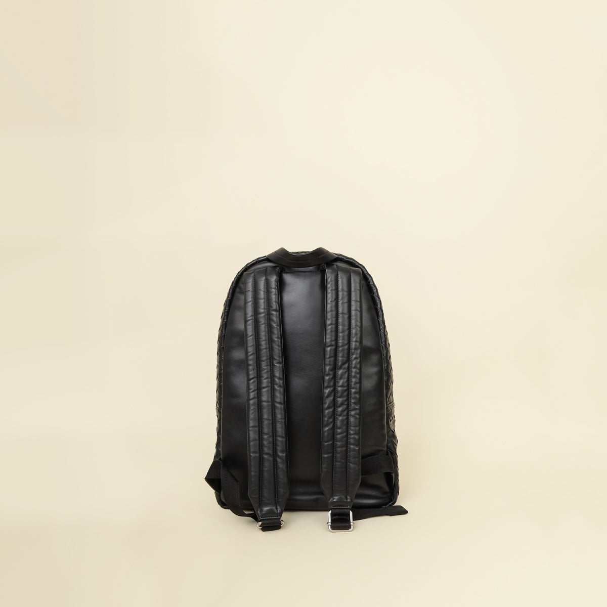 Bottega Veneta Black Intrecciato Backpack Bag-Bottega Veneta-THE CLOSET