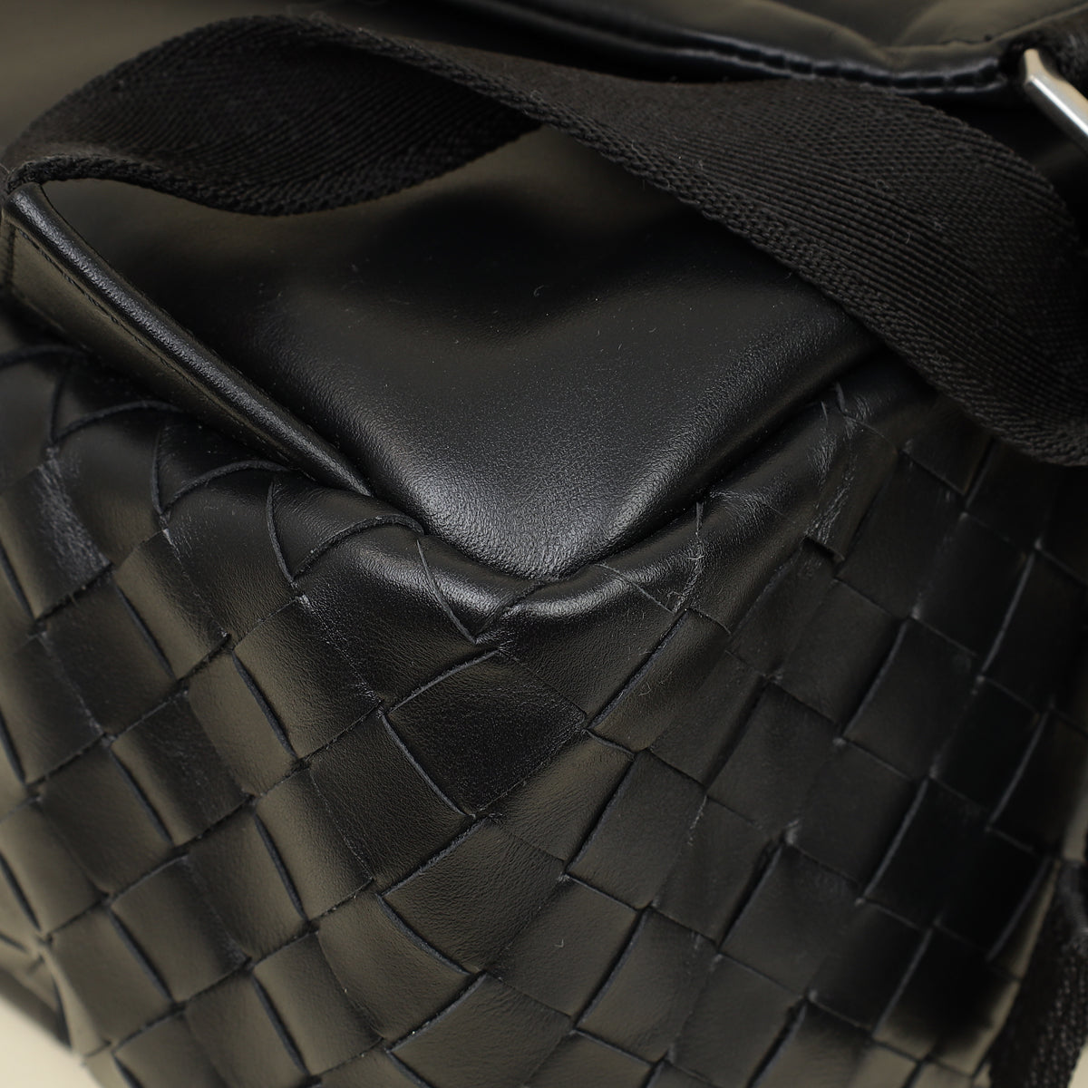 Bottega Veneta Black Intrecciato Backpack Bag-Bottega Veneta-THE CLOSET