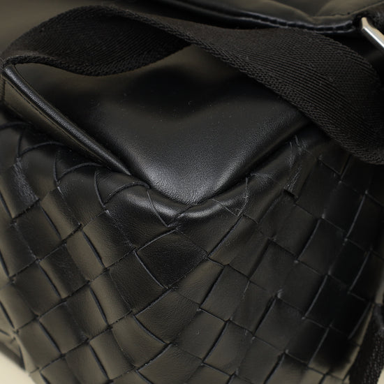 Bottega Veneta Black Intrecciato Backpack Bag-Bottega Veneta-THE CLOSET