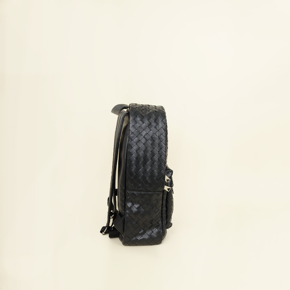 Bottega Veneta Black Intrecciato Backpack Bag-Bottega Veneta-THE CLOSET