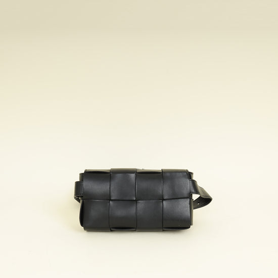 Bottega Veneta Black Cassette Small Convertible Belt Bag