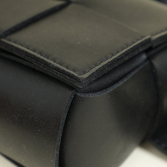 Bottega Veneta Black Cassette Small Convertible Belt Bag