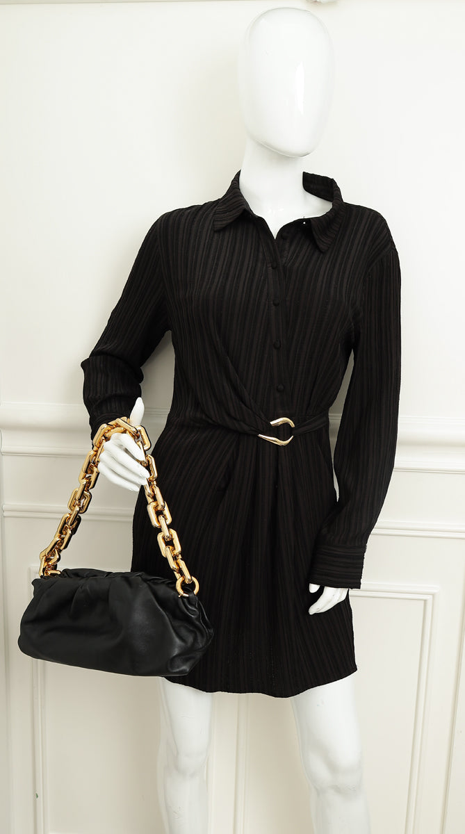 Bottega Veneta Black The Pouch Chain Bag-Bottega Veneta-THE CLOSET