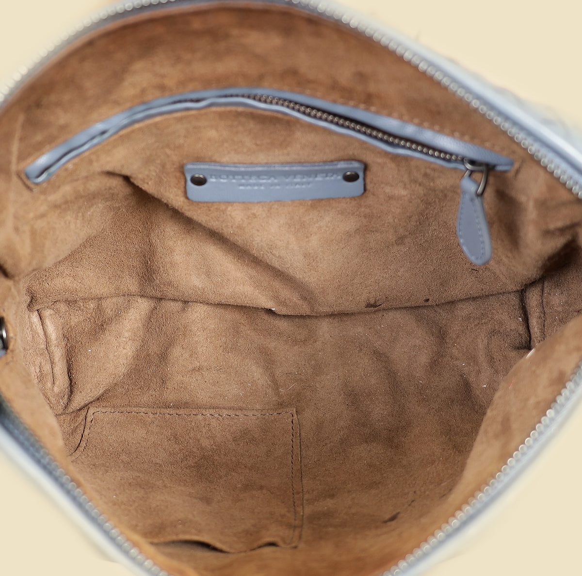 Bottega Veneta Bluish Grey Intrecciato Nappa Nodini Crossbody Bag-Bottega Veneta-THE CLOSET