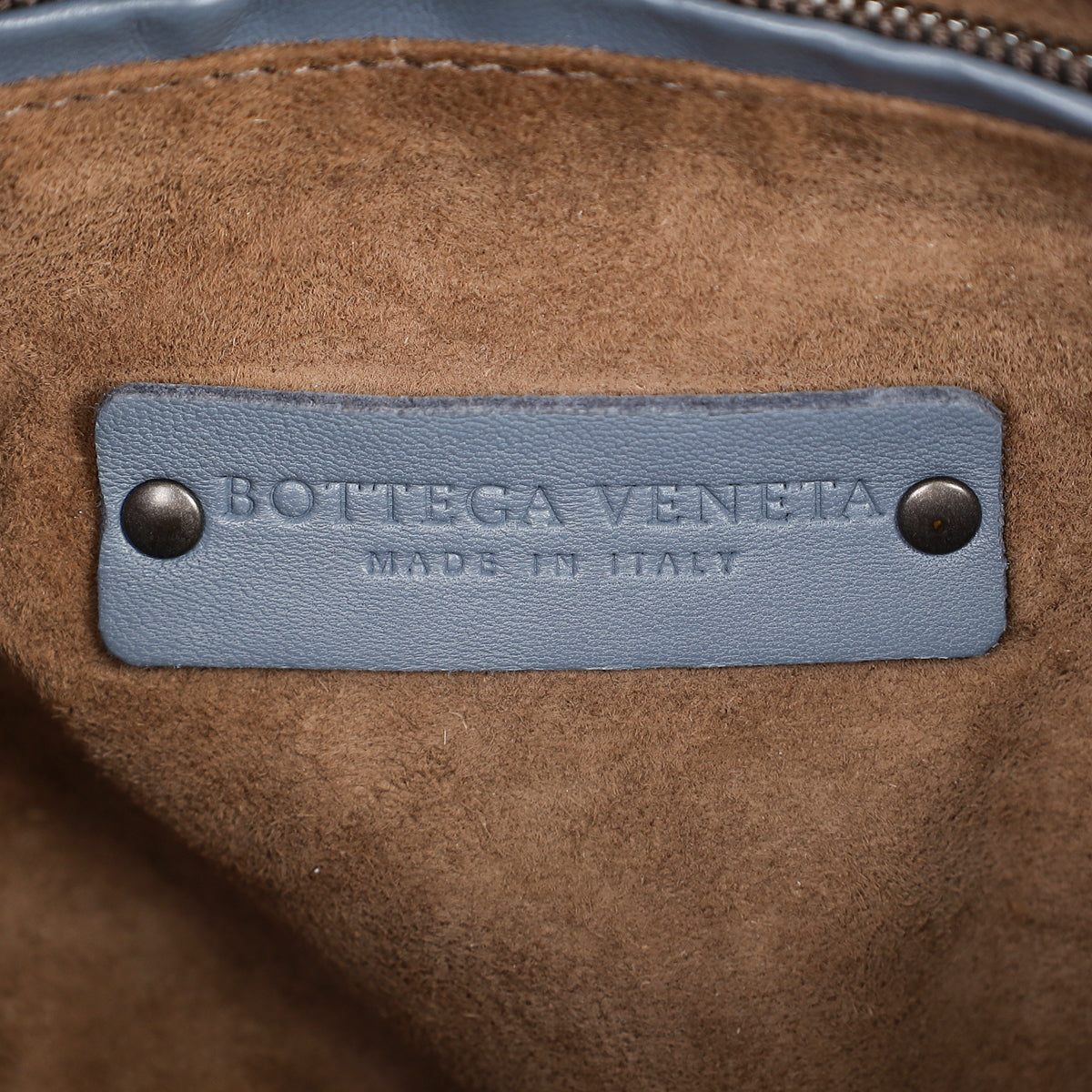 Bottega Veneta Bluish Grey Intrecciato Nappa Nodini Crossbody Bag-Bottega Veneta-THE CLOSET