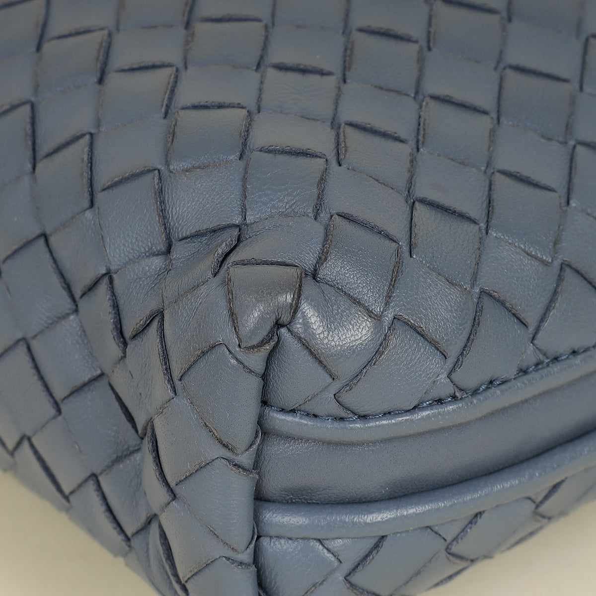 Bottega Veneta Bluish Grey Intrecciato Nappa Nodini Crossbody Bag-Bottega Veneta-THE CLOSET
