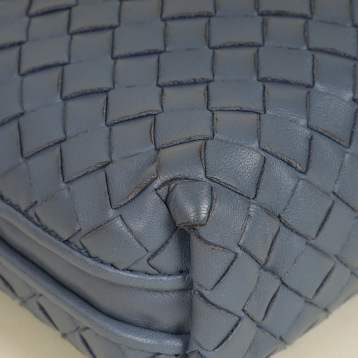 Bottega Veneta Bluish Grey Intrecciato Nappa Nodini Crossbody Bag-Bottega Veneta-THE CLOSET