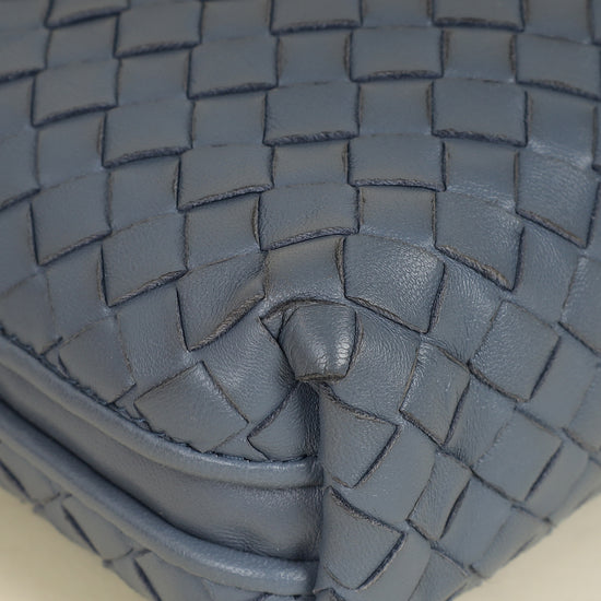 Bottega Veneta Bluish Grey Intrecciato Nappa Nodini Crossbody Bag-Bottega Veneta-THE CLOSET