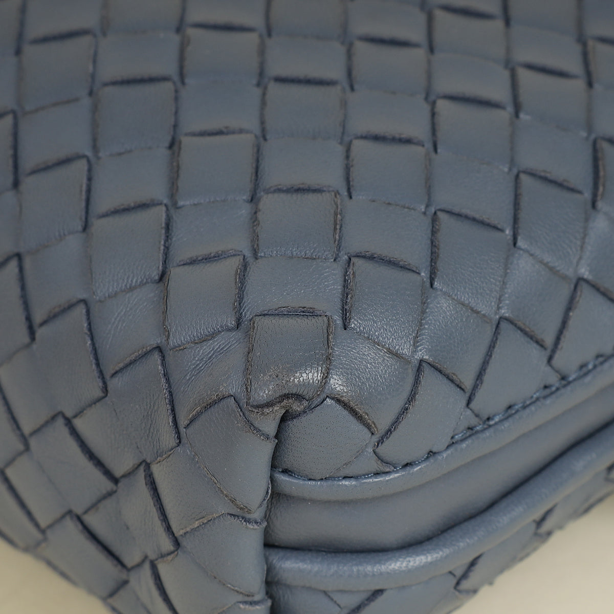 Bottega Veneta Bluish Grey Intrecciato Nappa Nodini Crossbody Bag-Bottega Veneta-THE CLOSET