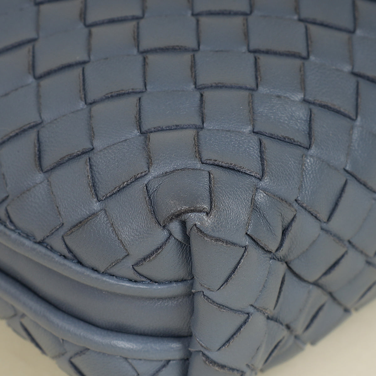 Bottega Veneta Bluish Grey Intrecciato Nappa Nodini Crossbody Bag-Bottega Veneta-THE CLOSET