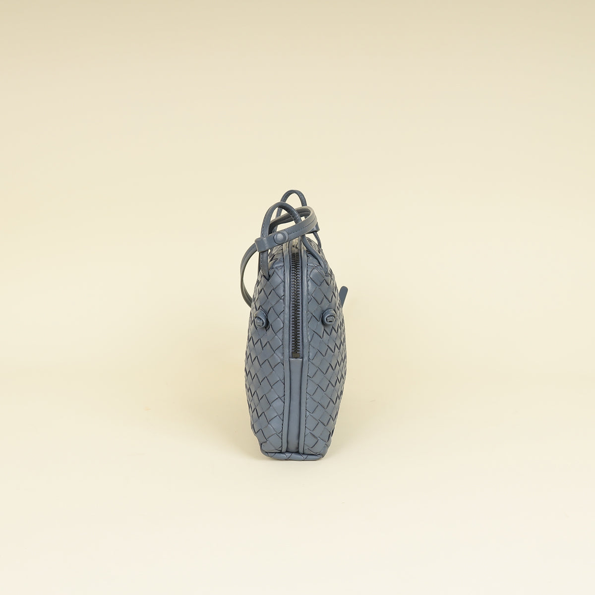 Bottega Veneta Bluish Grey Intrecciato Nappa Nodini Crossbody Bag-Bottega Veneta-THE CLOSET