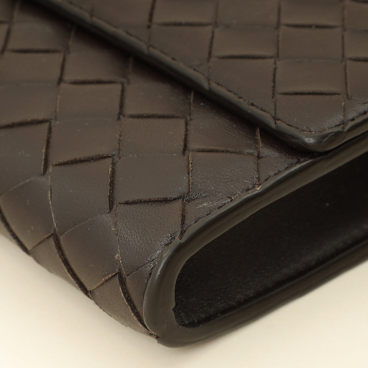 Bottega Veneta Fondant Brown Intrecciato Andiamo Clutch-Bottega Veneta-THE CLOSET
