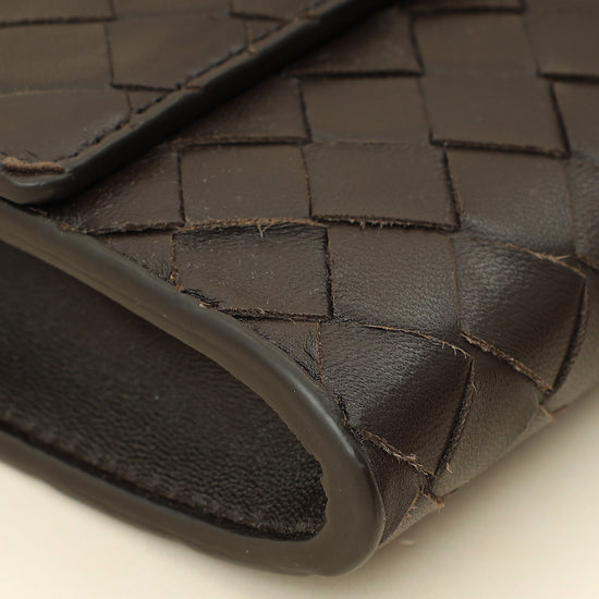 Bottega Veneta Fondant Brown Intrecciato Andiamo Clutch-Bottega Veneta-THE CLOSET