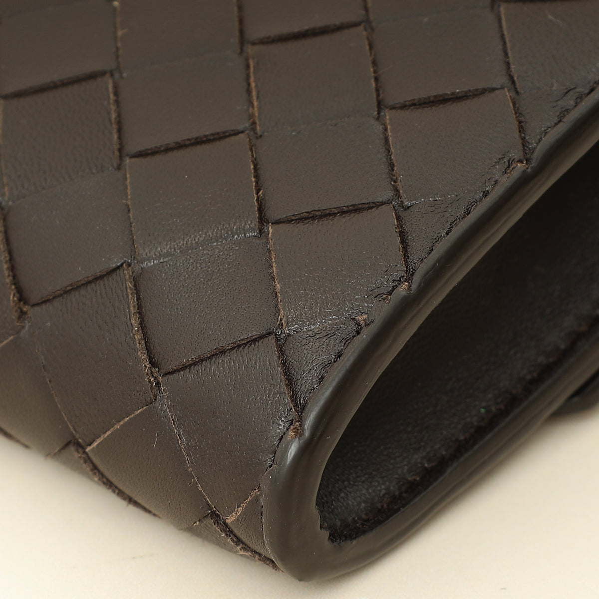 Bottega Veneta Fondant Brown Intrecciato Andiamo Clutch-Bottega Veneta-THE CLOSET