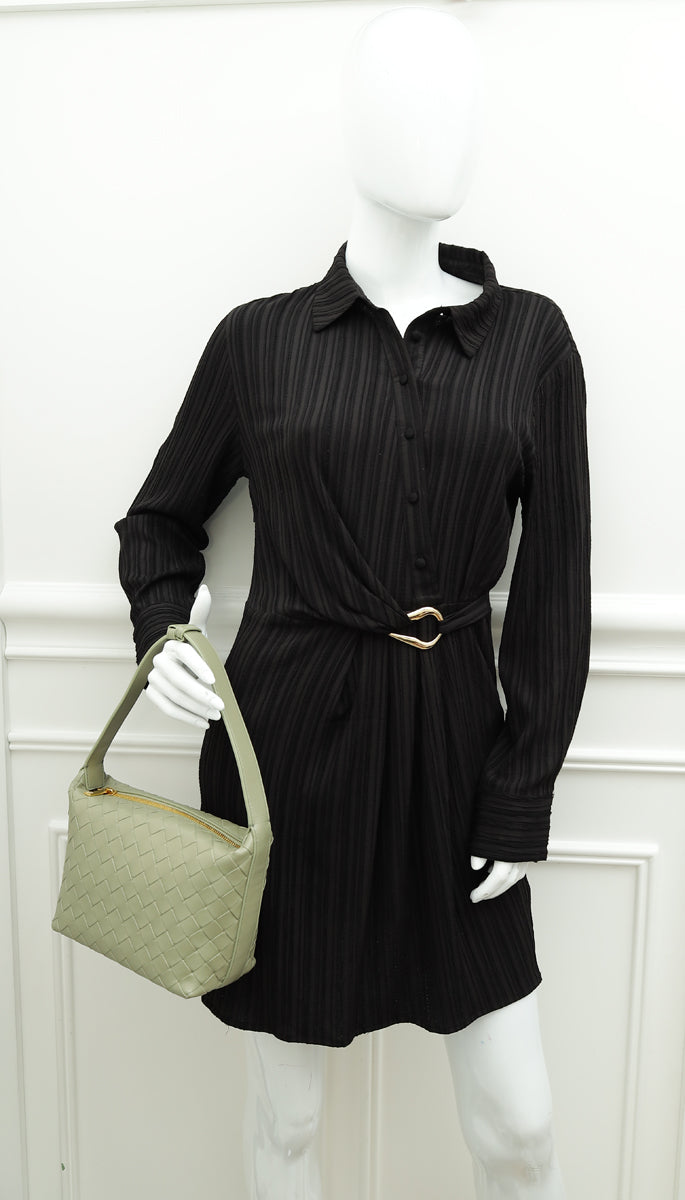 Bottega Veneta Travertine Intrecciato Wallace Mini Bag