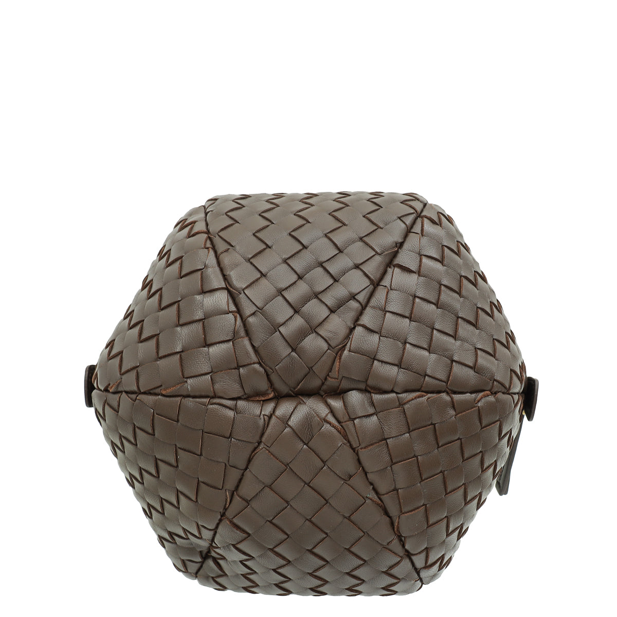 Bottega Veneta Chocolate Intrecciato Ball Top Handle Bag-Bottega Veneta-THE CLOSET