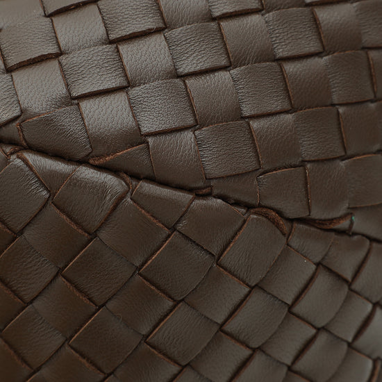 Bottega Veneta Chocolate Intrecciato Ball Top Handle Bag-Bottega Veneta-THE CLOSET