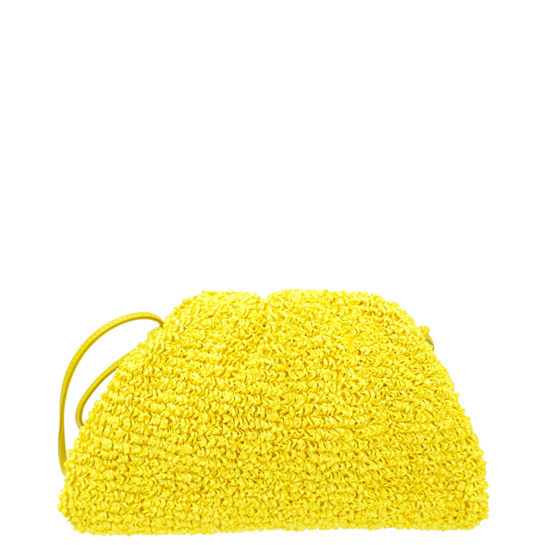 Bottega Veneta Yellow Boucle Curly Raffia The Mini Pouch Bag