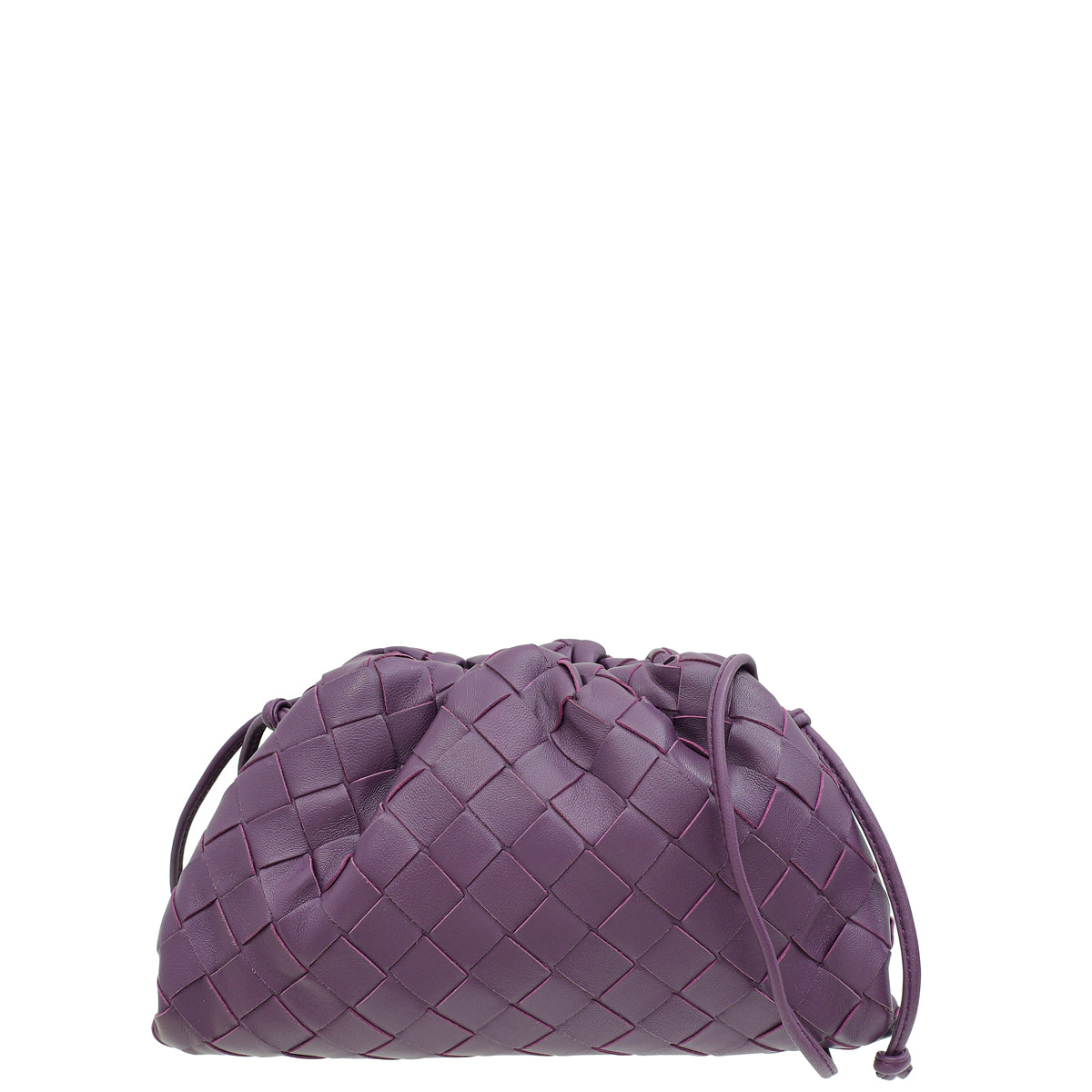 Bottega Veneta Eggplant Intrecciato Mini Pouch Shoulder Bag-Bottega Veneta-THE CLOSET