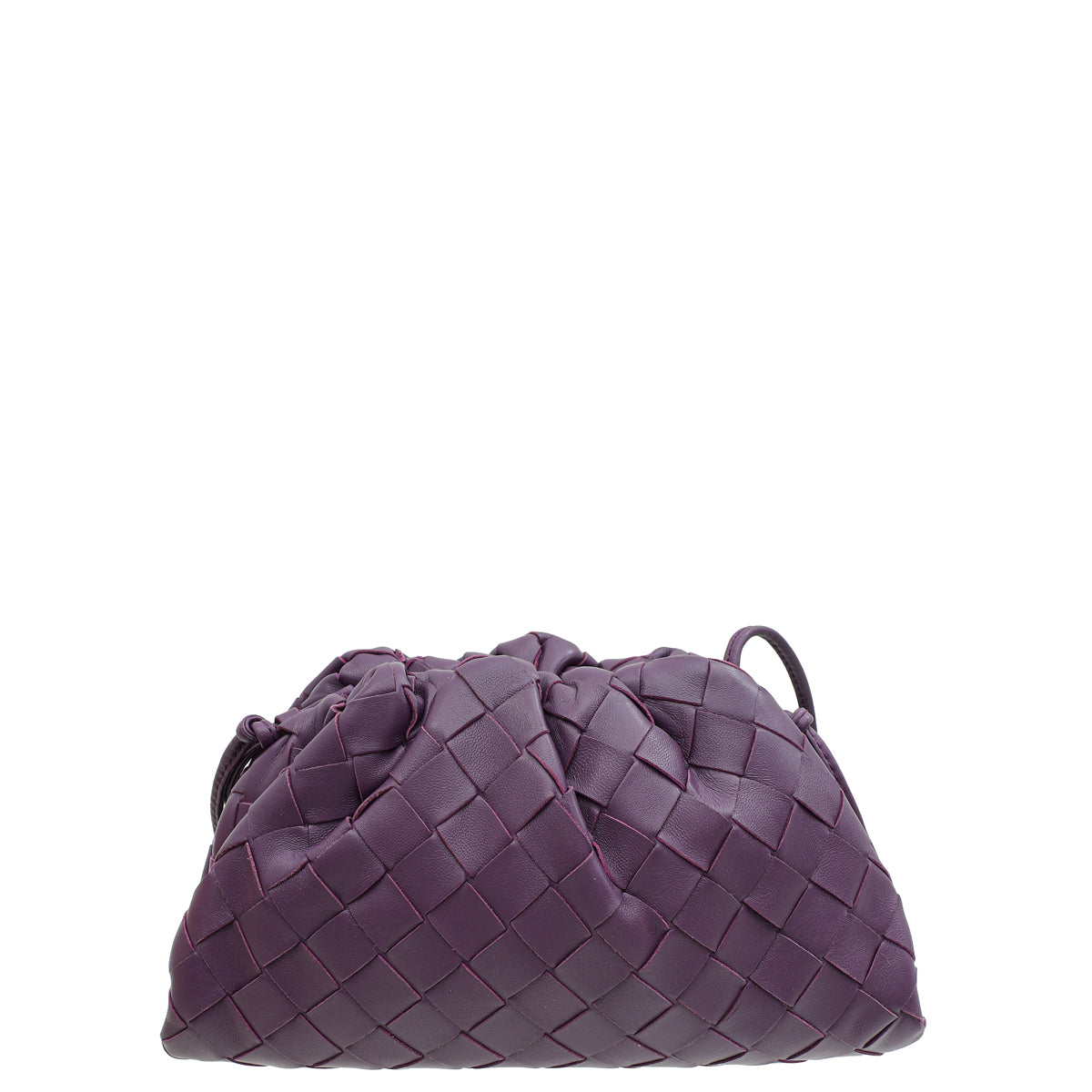 Bottega Veneta Eggplant Intrecciato Mini Pouch Shoulder Bag-Bottega Veneta-THE CLOSET