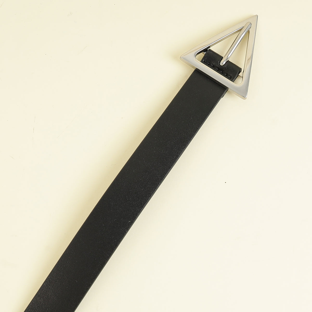 Bottega Veneta Black Triangle Buckle Belt