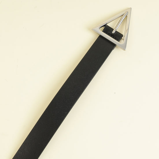 Bottega Veneta Black Triangle Buckle Belt