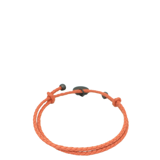 Bottega Veneta Coral Braided Leather Adjustable Bracelet