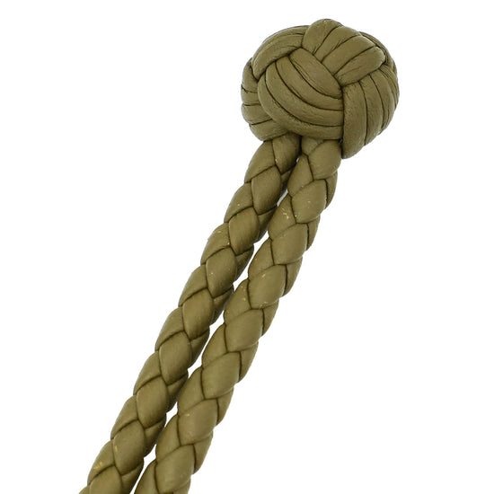 Bottega Veneta Olive Intrecciato Nappa Braided Bracelet