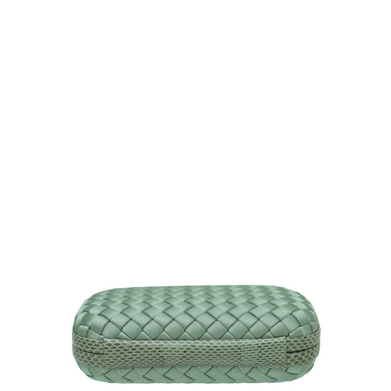 Bottega Veneta Mint Satin Ayers Stretch Knot Mini Clutch