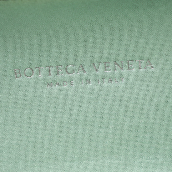 Bottega Veneta Mint Satin Ayers Stretch Knot Mini Clutch