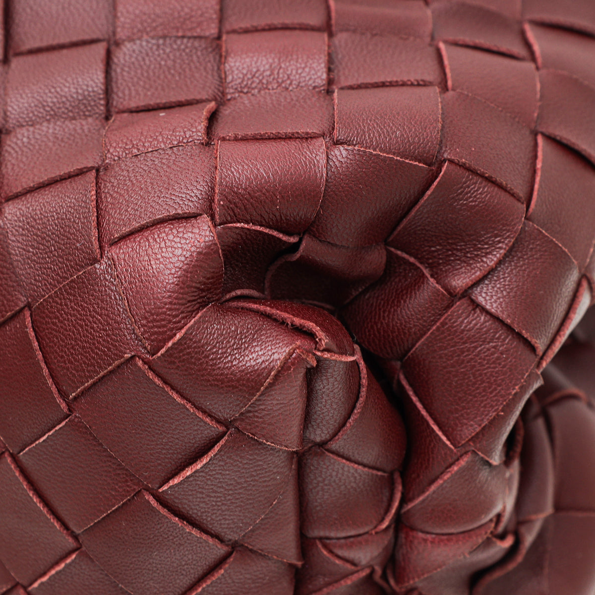 Bottega Veneta Burgundy Intrecciato Nappa The Pouch Clutch