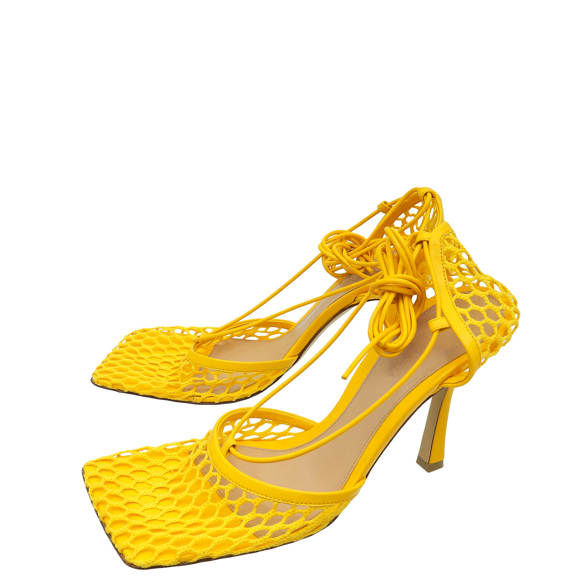 Bottega Veneta Yellow Stretch Sandals 38