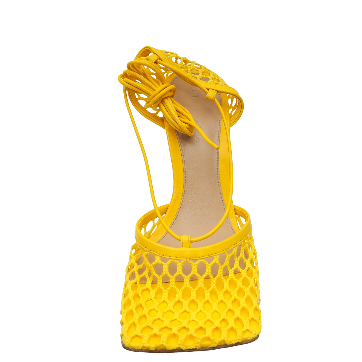 Bottega Veneta Yellow Stretch Sandals 38