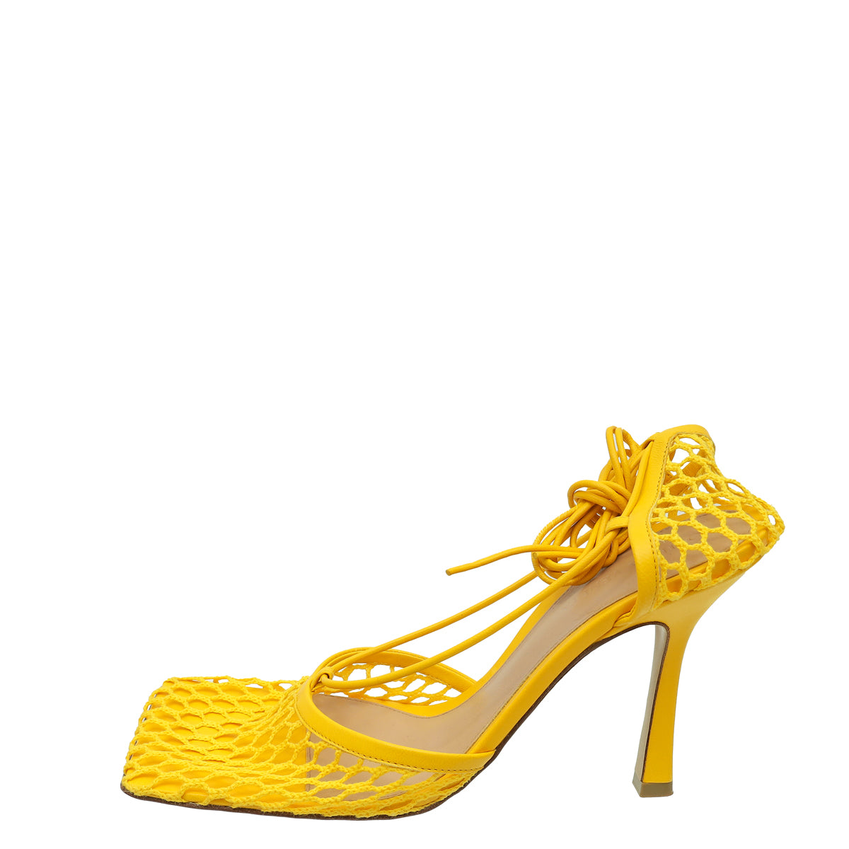 Bottega Veneta Yellow Stretch Sandals 38