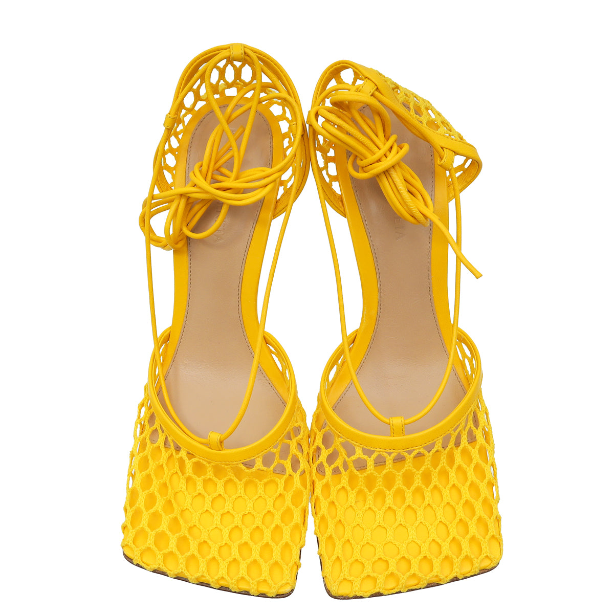 Bottega Veneta Yellow Stretch Sandals 38