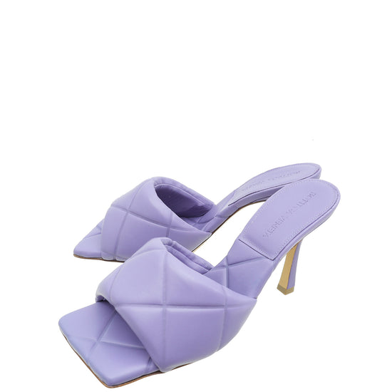 Bottega Veneta Lavander Embossed Lido Mules 37