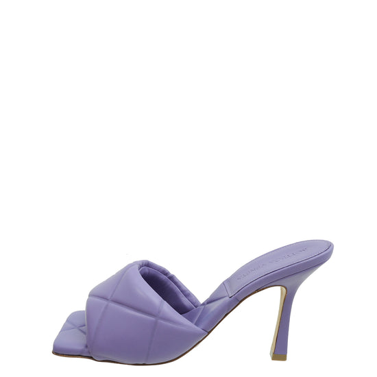 Bottega Veneta Lavander Embossed Lido Mules 37