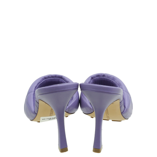 Bottega Veneta Lavander Embossed Lido Mules 37