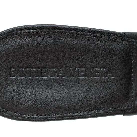 Bottega Veneta Black Embossed Lido Mules 38