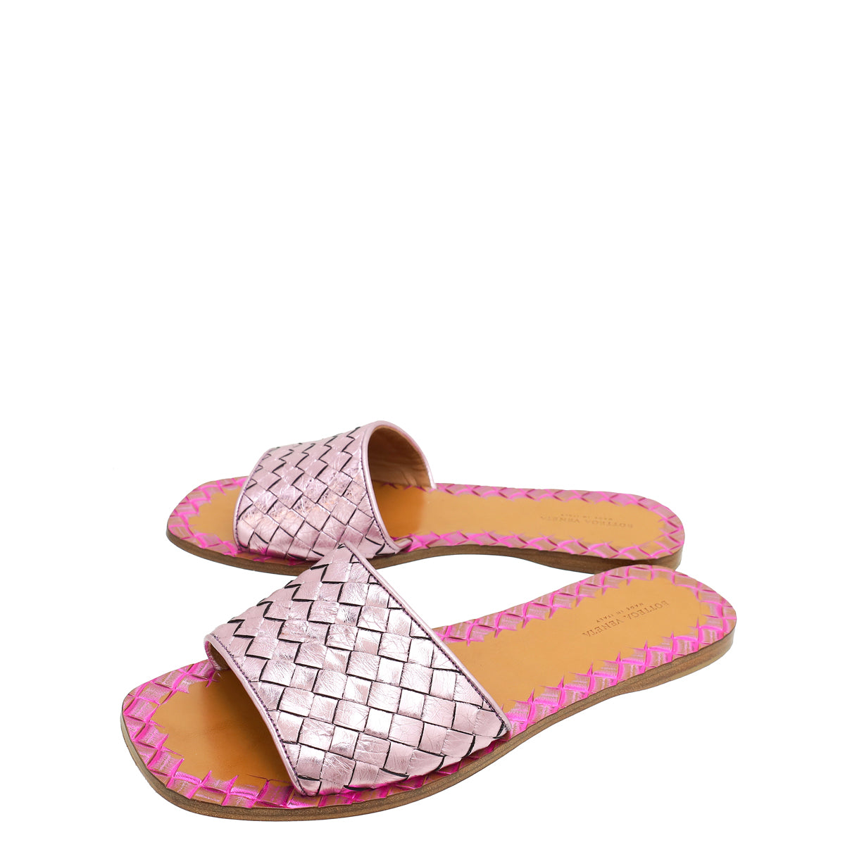 Bottega Veneta Metallic Purple Ravello Sandals 37.5-Bottega Veneta-THE CLOSET