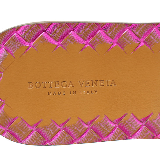 Bottega Veneta Metallic Purple Ravello Sandals 37.5